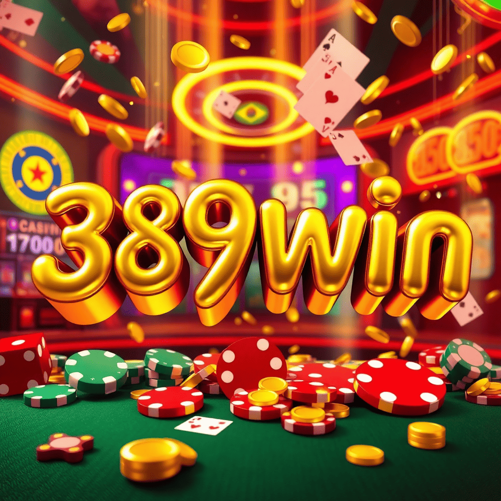Imagem promocional da 389win mostrando a plataforma e suas vantagens